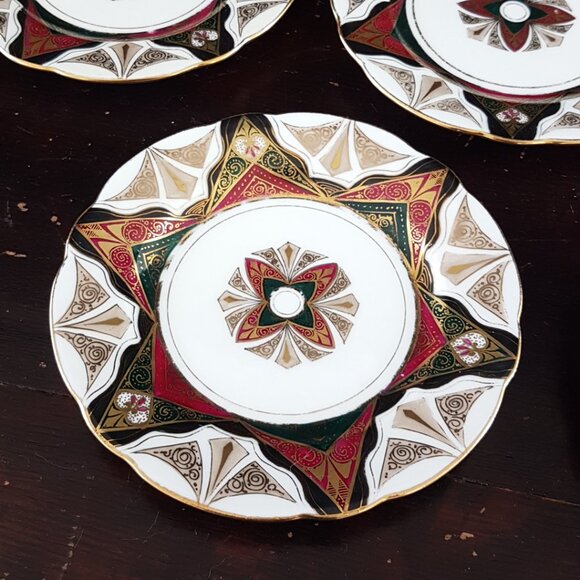 Hand Painted Austria 5.5" Art Deco Side Plates-Set of 5 - Picture 7 of 10